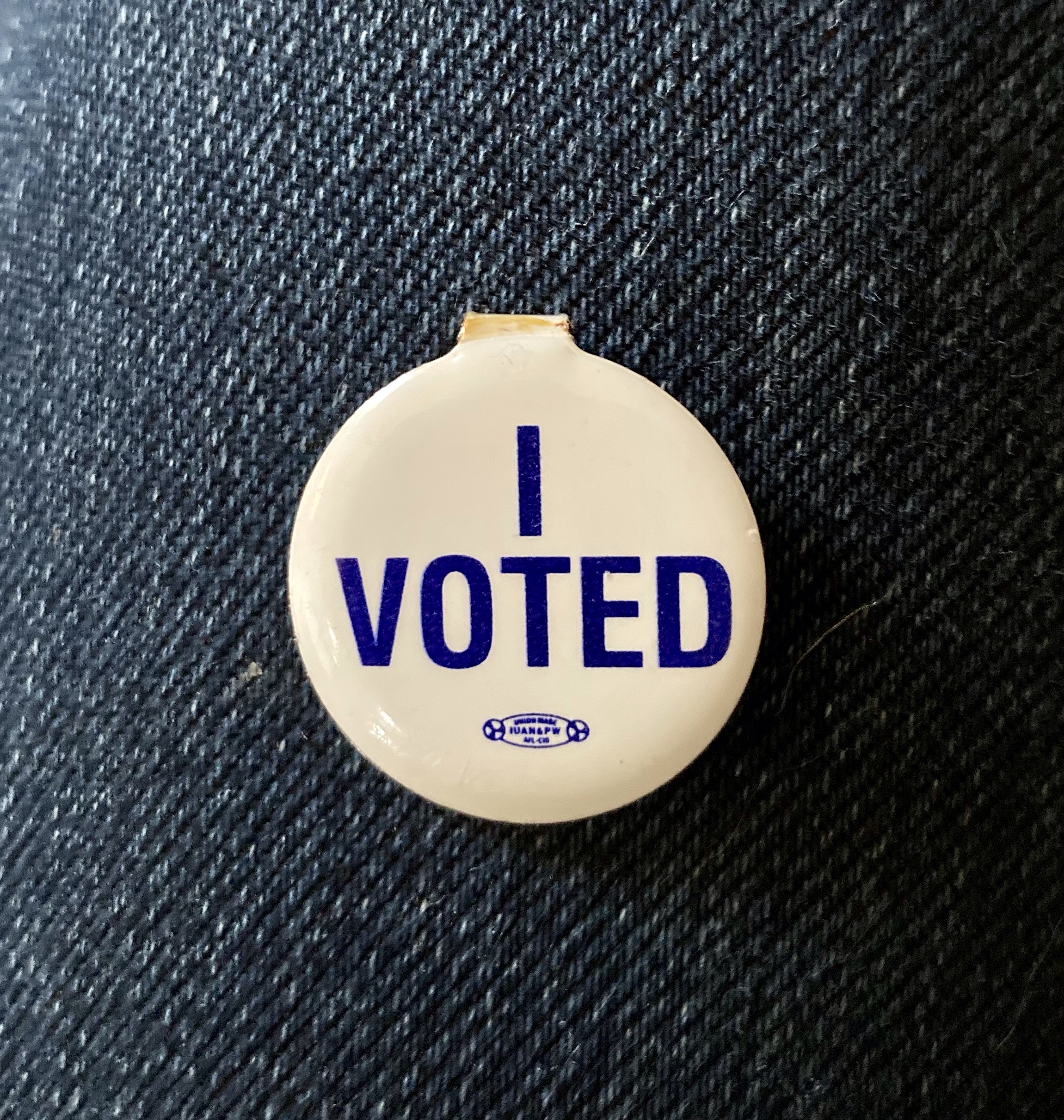 I VOTED button with union bug