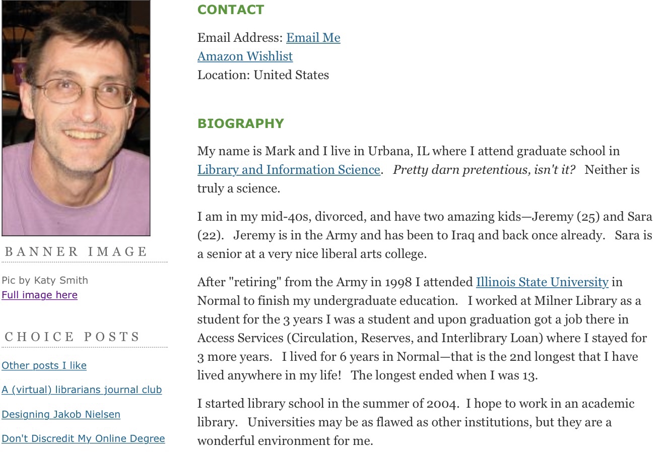 The about page of a Typepad blog, circa 2006, with headshot of a smiling middle-aged white man in glasses.