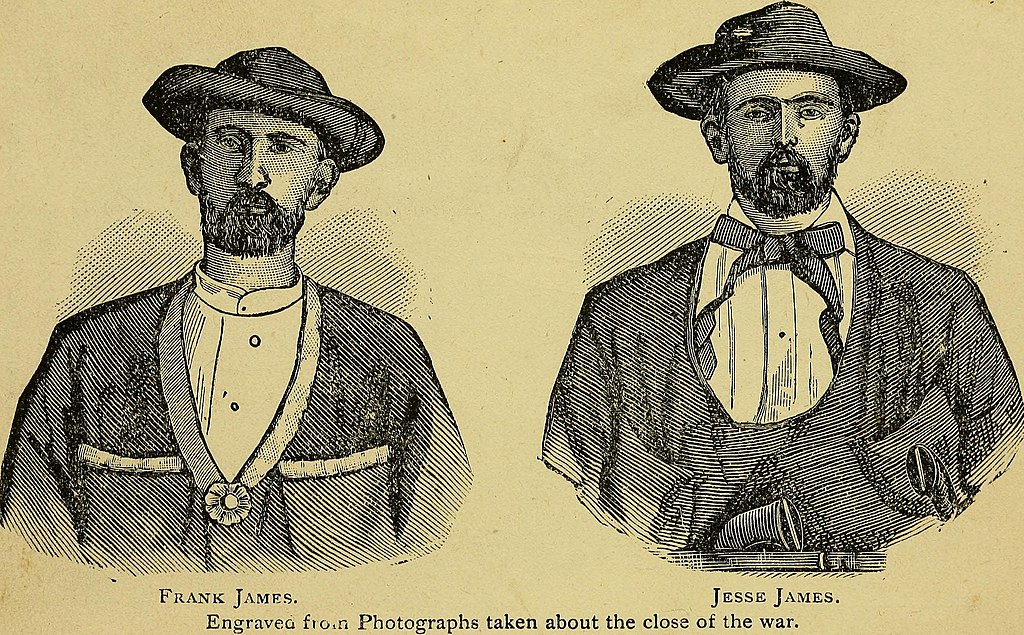 drawing of frank and jesse james